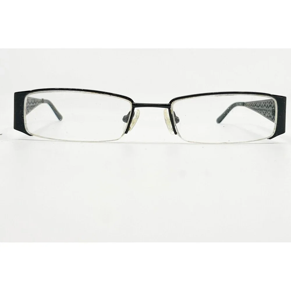 Unbranded Eyeglasses Frames Womens Black Rectangular Laser Cut Arms 51-18-135